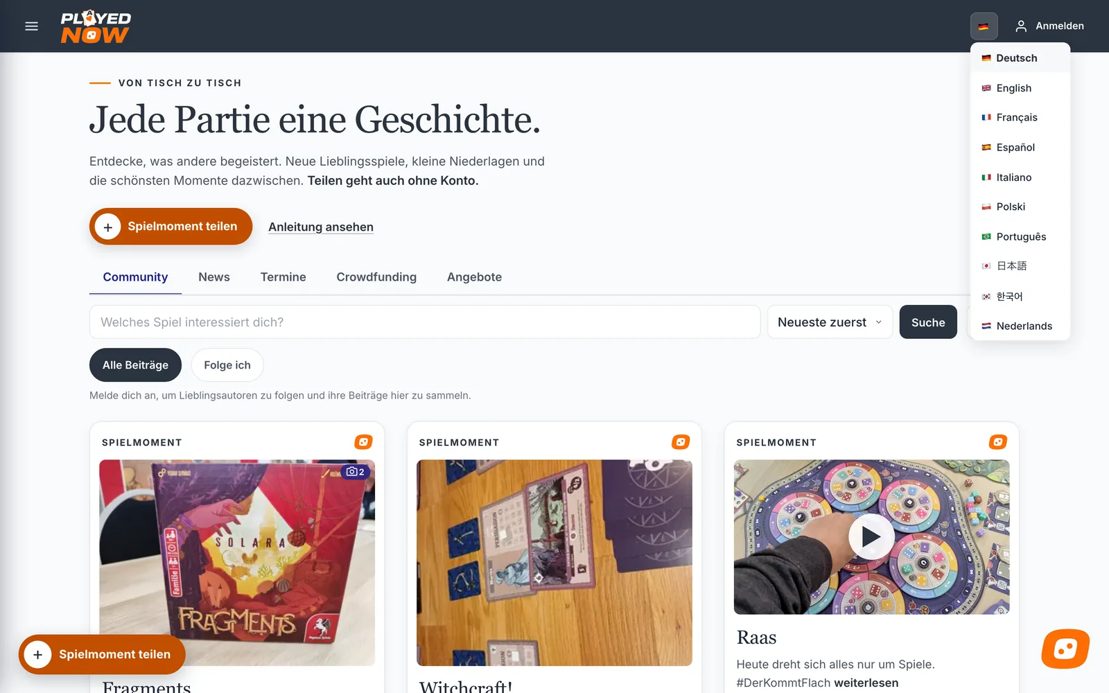 Sprachauswahl